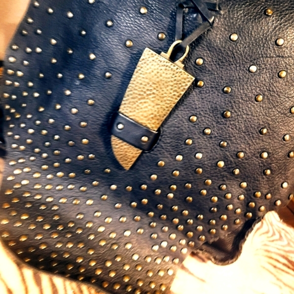 HOUSE OF HARLOW WS BLK Studded LTR Saddlebag-NWOT - Picture 10 of 13